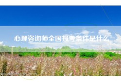 心理咨询师全国报考条件是什么