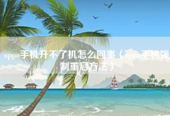 oppo手机开不了机怎么回事（oppo手机强制重启方法）