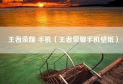 王者荣耀 手机（王者荣耀手机壁纸）