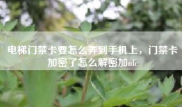 电梯门禁卡要怎么弄到手机上，门禁卡加密了怎么解密加nfc