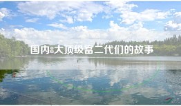 国内8大顶级富二代们的故事