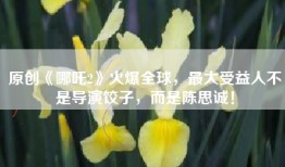 原创《哪吒2》火爆全球，最大受益人不是导演饺子，而是陈思诚！