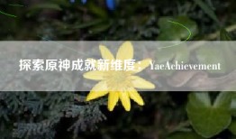 探索原神成就新维度：YaeAchievement