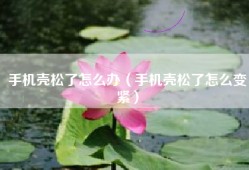 手机壳松了怎么办（手机壳松了怎么变紧）