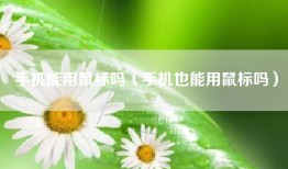 手机能用鼠标吗（手机也能用鼠标吗）