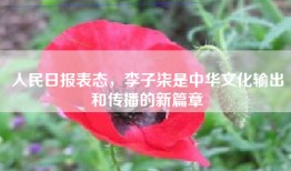 人民日报表态，李子柒是中华文化输出和传播的新篇章