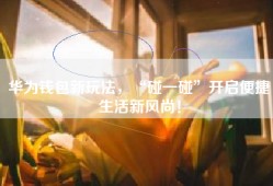 华为钱包新玩法，“碰一碰”开启便捷生活新风尚！