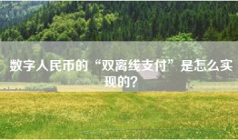 数字人民币的“双离线支付”是怎么实现的？