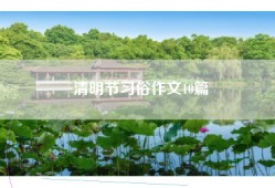 清明节习俗作文10篇