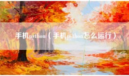 手机python（手机python怎么运行）