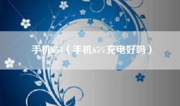 手机653(手机65%充电好吗)