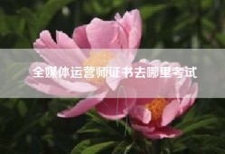 全媒体运营师证书去哪里考试
