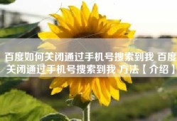 百度如何关闭通过手机号搜索到我 百度关闭通过手机号搜索到我 方法【介绍】