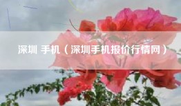 深圳 手机（深圳手机报价行情网）