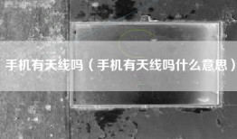 手机有天线吗（手机有天线吗什么意思）