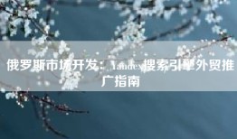 俄罗斯市场开发：Yandex搜索引擎外贸推广指南