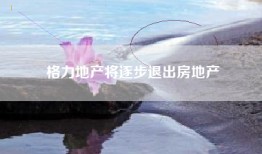 格力地产将逐步退出房地产
