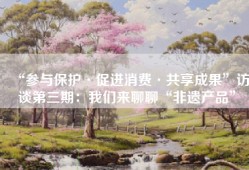 “参与保护·促进消费·共享成果”访谈第三期：我们来聊聊“非遗产品”