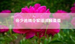 帝少追缉令黎瑾泽顾蔓蔓