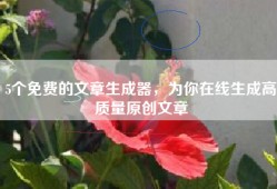 5个免费的文章生成器，为你在线生成高质量原创文章