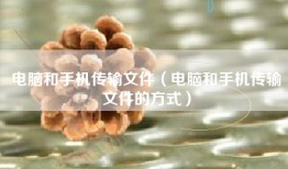 电脑和手机传输文件（电脑和手机传输文件的方式）