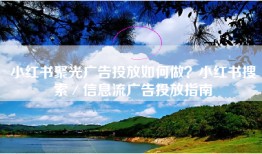 小红书聚光广告投放如何做？小红书搜索／信息流广告投放指南