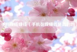 手机在线赚钱（手机在线赚钱是真的吗）