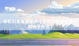 手机的重量是多少（手机的重量是多少相当于什么）