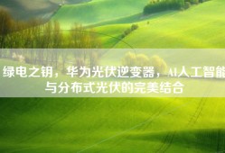 绿电之钥，华为光伏逆变器，AI人工智能与分布式光伏的完美结合