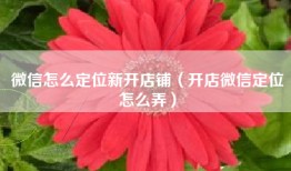 微信怎么定位新开店铺（开店微信定位怎么弄）