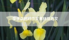 李子柒回归作文素材及范文