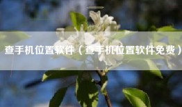 查手机位置软件（查手机位置软件免费）