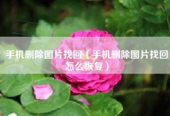 手机删除图片找回（手机删除图片找回怎么恢复）