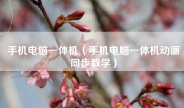 手机电脑一体机（手机电脑一体机动画同步教学）