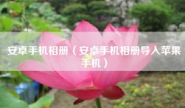 安卓手机相册(安卓手机相册导入苹果手机)