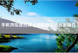 手机浏览器投屏（手机浏览器投屏插件）