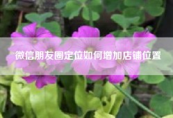 微信朋友圈定位如何增加店铺位置