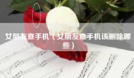 女朋友查手机（女朋友查手机该删除哪些）