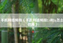 手机网络频段（手机网络频段2.4和5g怎么切换）