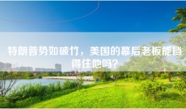 特朗普势如破竹，美国的幕后老板能挡得住他吗？