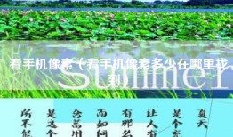 看手机像素（看手机像素多少在哪里找到）
