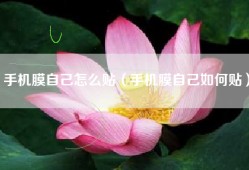手机膜自己怎么贴（手机膜自己如何贴）