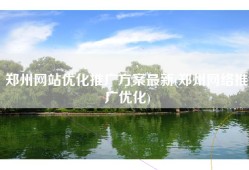 郑州网站优化推广方案最新(郑州网络推广优化)