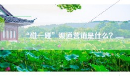 “碰一碰”渠道营销是什么？