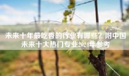 未来十年最吃香的行业有哪些？附中国未来十大热门专业2024年参考
