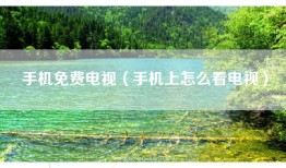 手机免费电视（手机上怎么看电视）