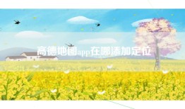高德地图app在哪添加定位
