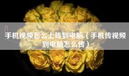 手机视频怎么上传到电脑（手机传视频到电脑怎么传）