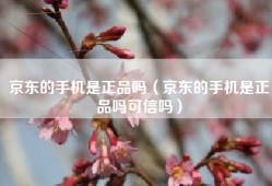 京东的手机是正品吗（京东的手机是正品吗可信吗）