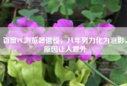百度PC浏览器退役，八年努力化为泡影，原因让人意外